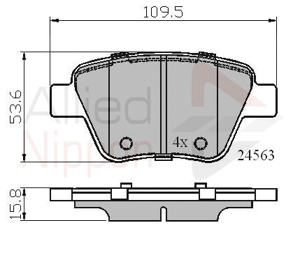 Brake Pad Set, disc brake (ADB02022)