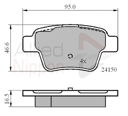 Brake Pad Set, disc brake (ADB01658)