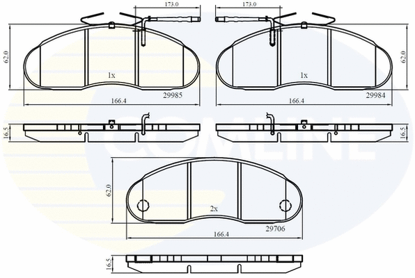 Brake Pad Set, disc brake (CBP1991)