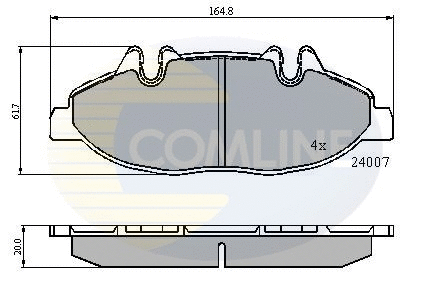 Brake Pad Set, disc brake (CBP01305)