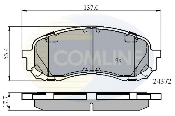 Brake Pad Set, disc brake (CBP01778)