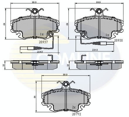 Brake Pad Set, disc brake (CBP1431)