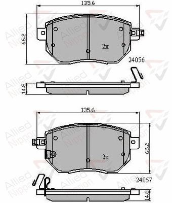 Brake Pad Set, disc brake (ADB31745)