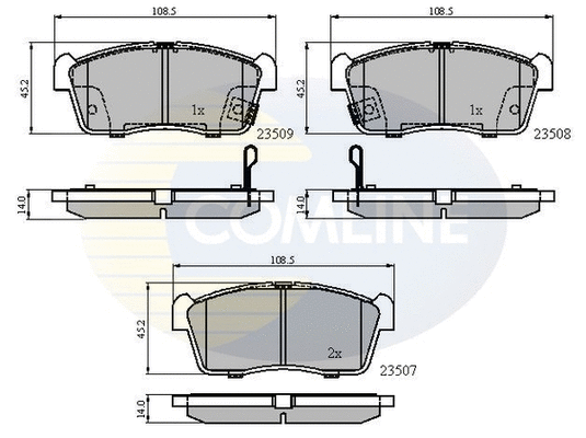 Brake Pad Set, disc brake (CBP31113)