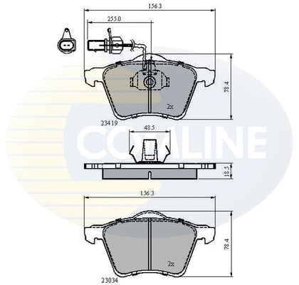 Brake Pad Set, disc brake (CBP1885)