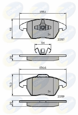 Brake Pad Set, disc brake (CBP01224)