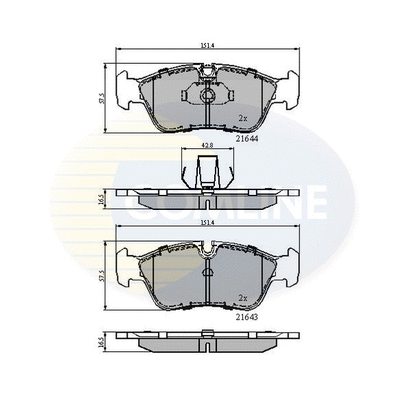 Brake Pad Set, disc brake (CBP01023)