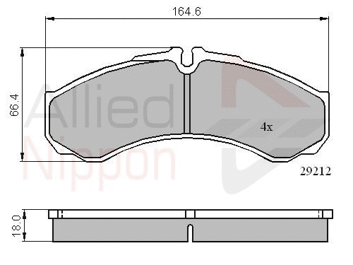 Brake Pad Set, disc brake (ADB0909)