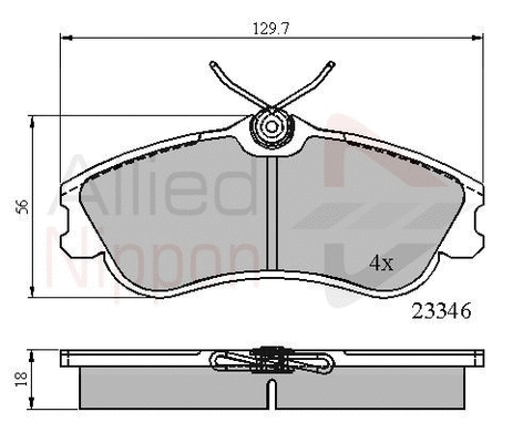 Brake Pad Set, disc brake (ADB0892)