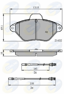 Brake Pad Set, disc brake (CBP21079)
