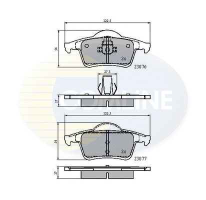 Brake Pad Set, disc brake (CBP0729)