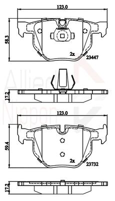 Brake Pad Set, disc brake (ADB02295)