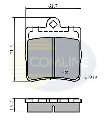 Brake Pad Set, disc brake (CBP0454)