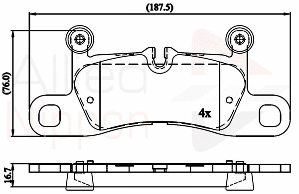 Brake Pad Set, disc brake (ADB06048)