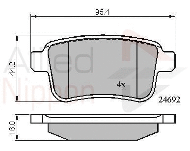 Brake Pad Set, disc brake (ADB01715)