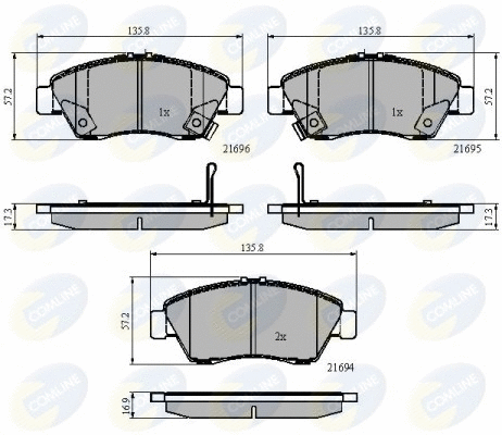 Brake Pad Set, disc brake (CBP32009)