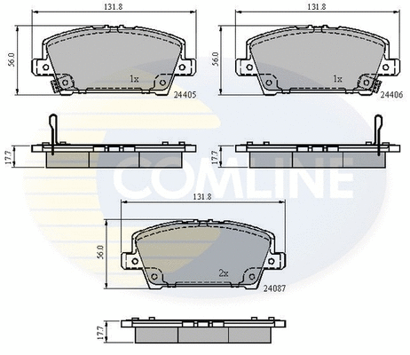 Brake Pad Set, disc brake (CBP31586)