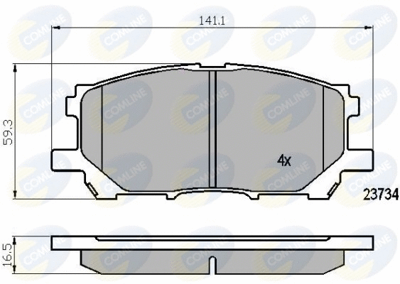 Brake Pad Set, disc brake (CBP01750)