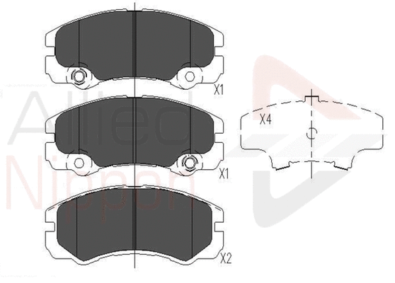 Brake Pad Set, disc brake (ADB41241)