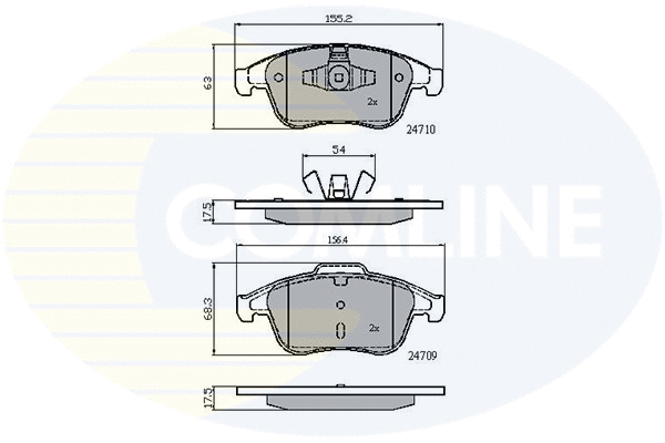 Brake Pad Set, disc brake (CBP02001)