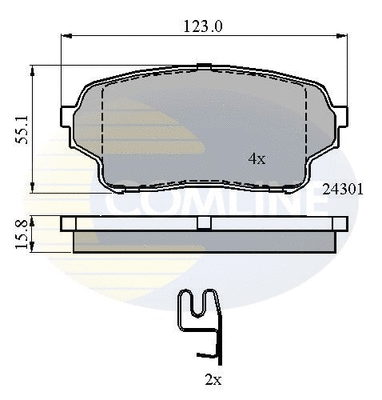 Brake Pad Set, disc brake (CBP31523)