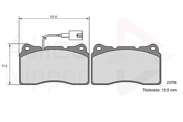 Brake Pad Set, disc brake (ADB16050)