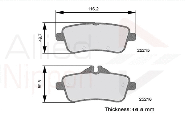Brake Pad Set, disc brake (ADB06121)