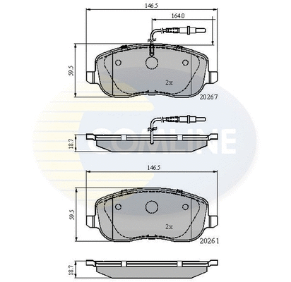 Brake Pad Set, disc brake (CBP11158)