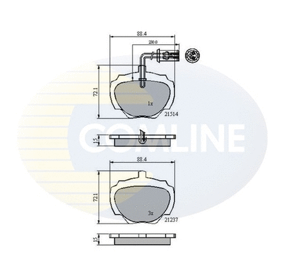 Brake Pad Set, disc brake (CBP1224)
