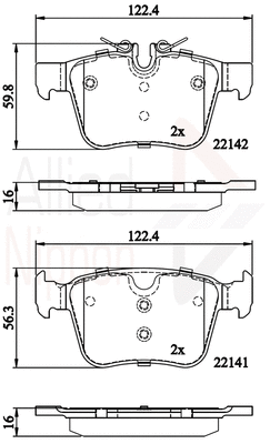 Brake Pad Set, disc brake (ADB02255)
