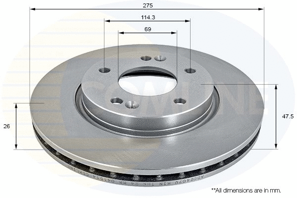 Brake Disc (ADC2407V)