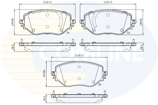 Brake Pad Set, disc brake (CBP02774)