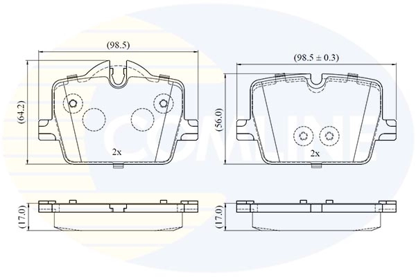 Brake Pad Set, disc brake (CBP02865)