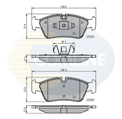 Brake Pad Set, disc brake (CBP01590)