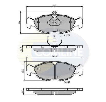 Brake Pad Set, disc brake (CBP0134)