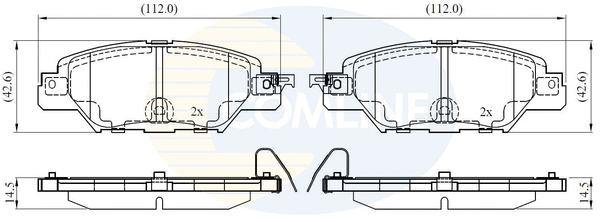 Brake Pad Set, disc brake (CBP32416)
