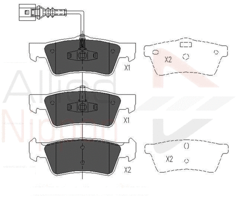 Brake Pad Set, disc brake (ADB16062)