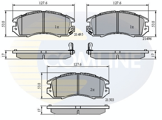 Brake Pad Set, disc brake (CBP3127)