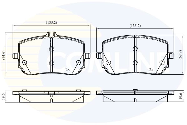 Brake Pad Set, disc brake (CBP02862)