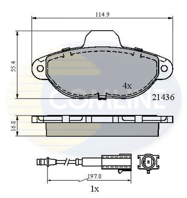 Brake Pad Set, disc brake (CBP21602)
