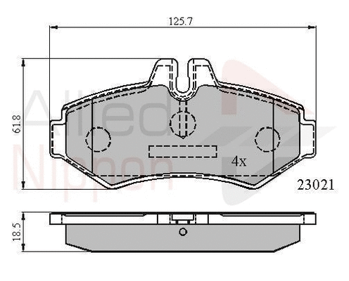 Brake Pad Set, disc brake (ADB0914)
