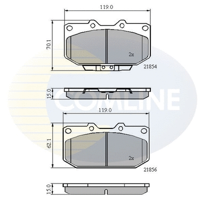 Brake Pad Set, disc brake (CBP3829)