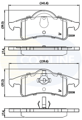Brake Pad Set, disc brake (CBP01231)