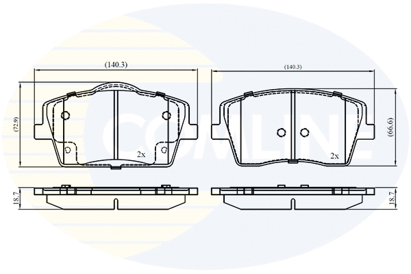 Brake Pad Set, disc brake (CBP02394)