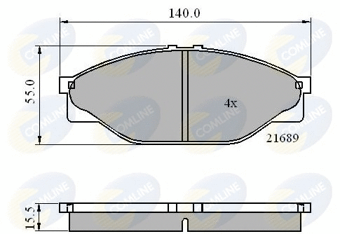 Brake Pad Set, disc brake (CBP0440)