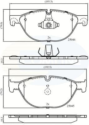 Brake Pad Set, disc brake (CBP06017)