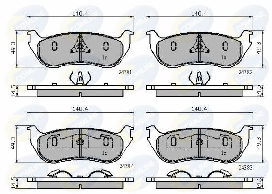 Brake Pad Set, disc brake (CBP01763)