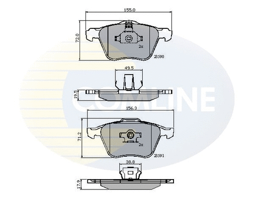 Brake Pad Set, disc brake (CBP01322)