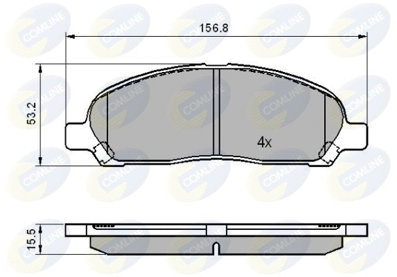 Brake Pad Set, disc brake (CBP01606)
