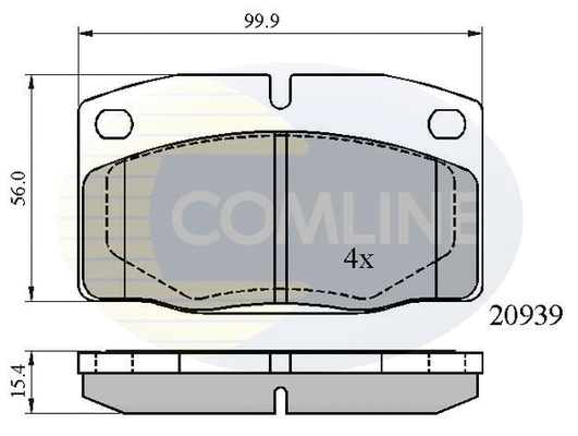 Brake Pad Set, disc brake (CBP0135)